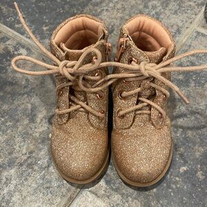 Mia rose gold baby/toddler boots